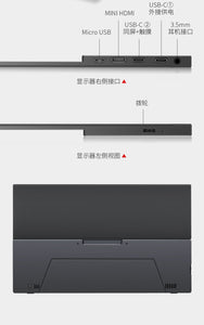 G-STORY 正式版 超軽量 W シリーズ 15.6 インチ タッチ HD Apple/Samsung （別売）用 ポータブルモニター GSW56TB/WT