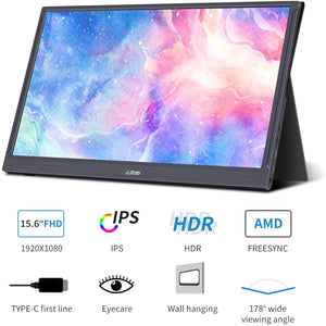 G级授权商品15.6英寸HD IPS触摸式-C笔记本显示器GS 156 WT+交换机
