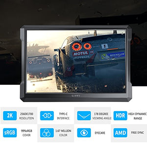 G-STORY Authorized gut 12.9 Inch 2K IPS 1700P Eye-care Portable Gaming Monitor für PS4/Xbox One GS13QR